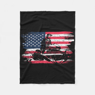 Cobertor De Velo American Usa Flag Jet Ski Para Mulheres Homens