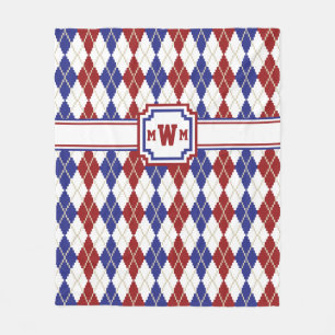 Cobertor De Velo Americana Argyle Fleece Blanket