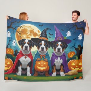 Cobertor De Velo Americano Staffordshire Dog Pumpkin Halloween Engr