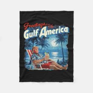 Cobertor De Velo Américas Golfo Trump 2024 Retro Beach Usa America
