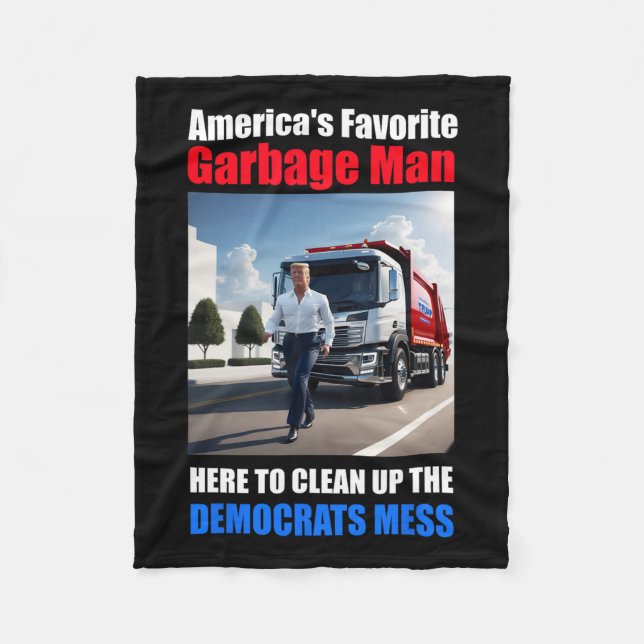 Cobertor De Velo Americas - Homem De Lixo Favorito Aqui Para Limpar (Frente)