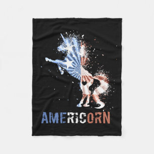 Cobertor De Velo Americorn bandeira americana unicórnio patriótico