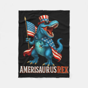 Cobertor De Velo Amerisauro T Rex Dinossauro 4 De Julho Americano F