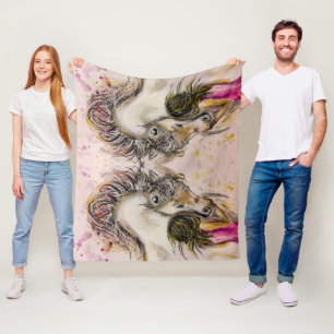 Cobertor De Velo Amigos Adoráveis - Pintura em Watercolor