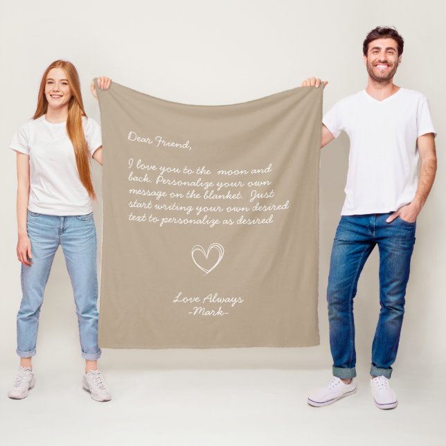 Cobertor De Velo Amigos de Mensagens Personalizadas Manuscritas de  (In Situ)