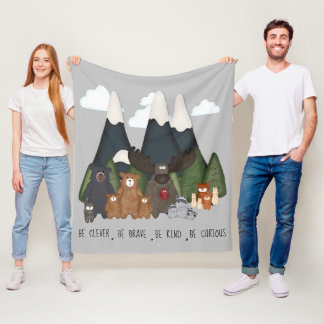 Cobertor De Velo Amigos do Woodland Wildlife