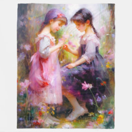 Cobertor De Velo Amigos e Flores