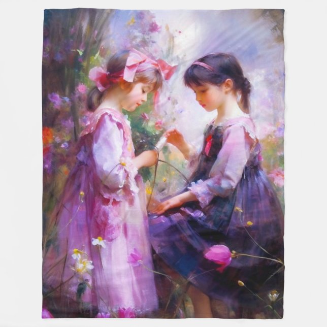 Cobertor De Velo Amigos e Flores 2 (Frente)