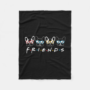 Cobertor De Velo Amigos franceses Bulldog Lover Gift