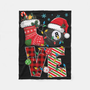 Cobertor De Velo Amo Bilhar Natal Chapéu de Papai Noel Bilhar Pla