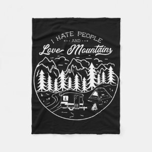 Cobertor De Velo Amo Montanhas Odeio Pessoas Acampamento Caminhada