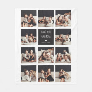Cobertor De Velo Amo Seu Avô  Texto manuscrito para colagem de foto
