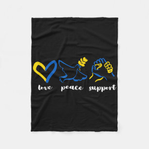 Cobertor De Velo Amo Suporte Paz Ucrânia Consciência Coração Unidad