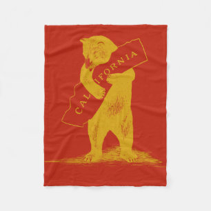 Cobertor De Velo Amo-Te, Califórnia — Vermelho e Dourado