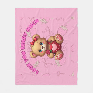 Cobertor De Velo Amo-Te Muito - Namorados Bonito Urso De