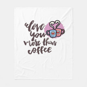 Cobertor De Velo Amo Você Mais Que Café Estilo Romântico Fofo