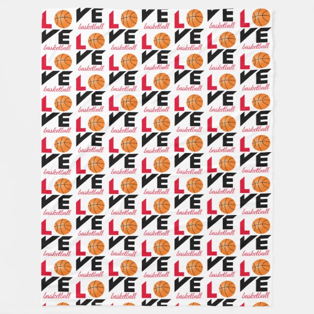 Cobertor De Velo Amor, basquete (Frente)