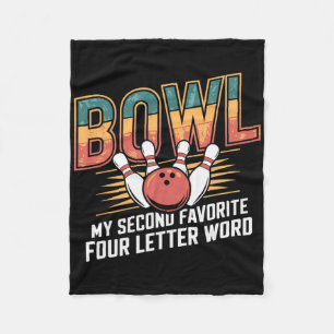 Cobertor De Velo Amor Boliche Bowl É Minha Segunda Palavra Favorita