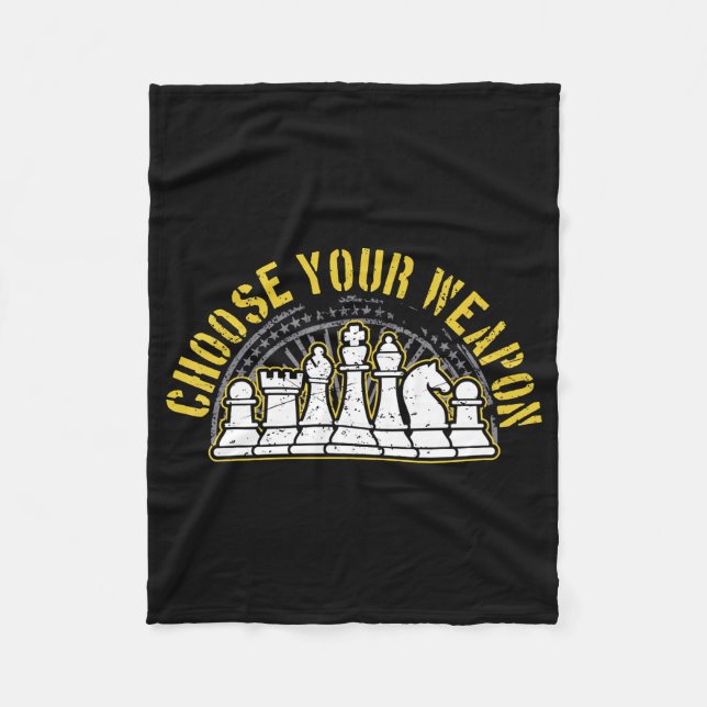 Cobertor De Velo Amor Chess Escolha Sua Arma Dotada Ideia Chess (Frente)