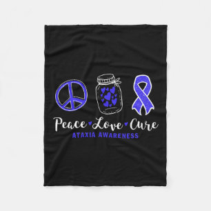 Cobertor De Velo Amor Cura Ataxia Sensibilização com Fita Azul