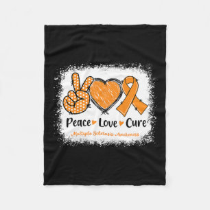 Cobertor De Velo Amor Cura Múltipla Esclerose Ms Consciência Laranj
