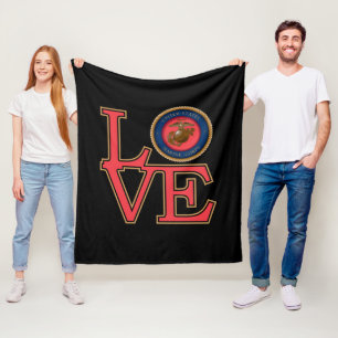 Cobertor De Velo Amor do Corpo do Marines dos Estados Unidos