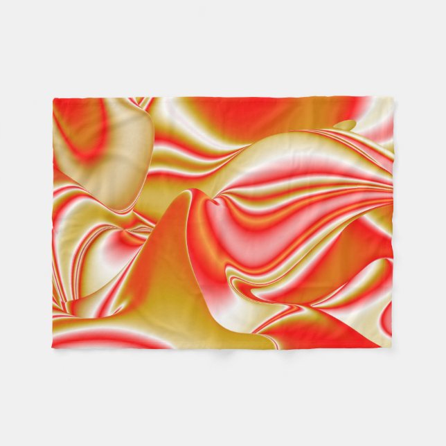 Cobertor De Velo Amor e Abstrato 3D Rainbowart Dourado (Frente (Horizontal))