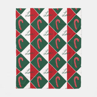 Cobertor De Velo Amor e Bengalas de Natal