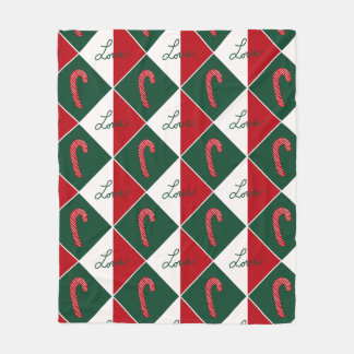 Cobertor De Velo Amor e Bengalas de Natal