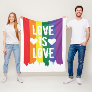 Cobertor De Velo Amor é Orgulho gay LGBT Arco-Íris