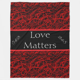 Cobertor De Velo Amor é Vermelho e Negro