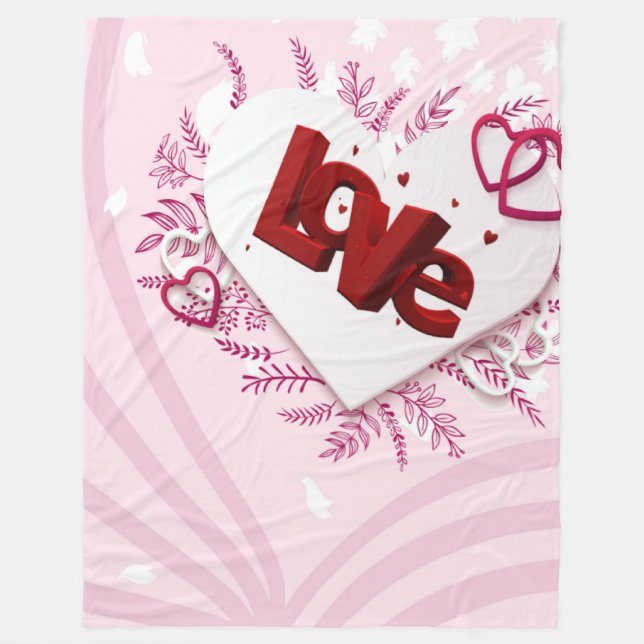 Cobertor De Velo Amor em 3D (Frente)
