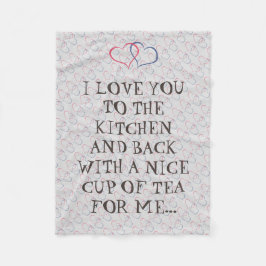 Cobertor De Velo Amor engraçado do chá você à mulher do homem da