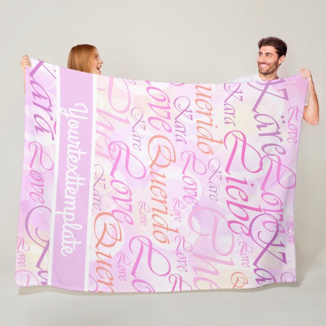 Cobertor De Velo Amor,liebe,kara,cher,käre,Querido,texto,rosa,festi (In Situ)