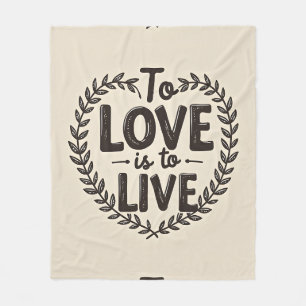 Cobertor De Velo Amor Loucamente, Viva Totalmente - Amar É Viver