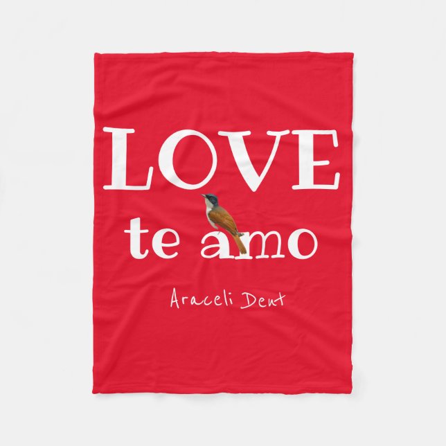 Cobertor De Velo AMOR o amo (Frente)
