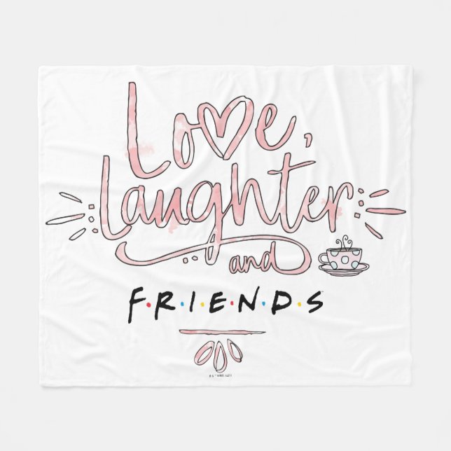 Cobertor De Velo Amor, Riso e AMIGOS™ (Frente (Horizontal))