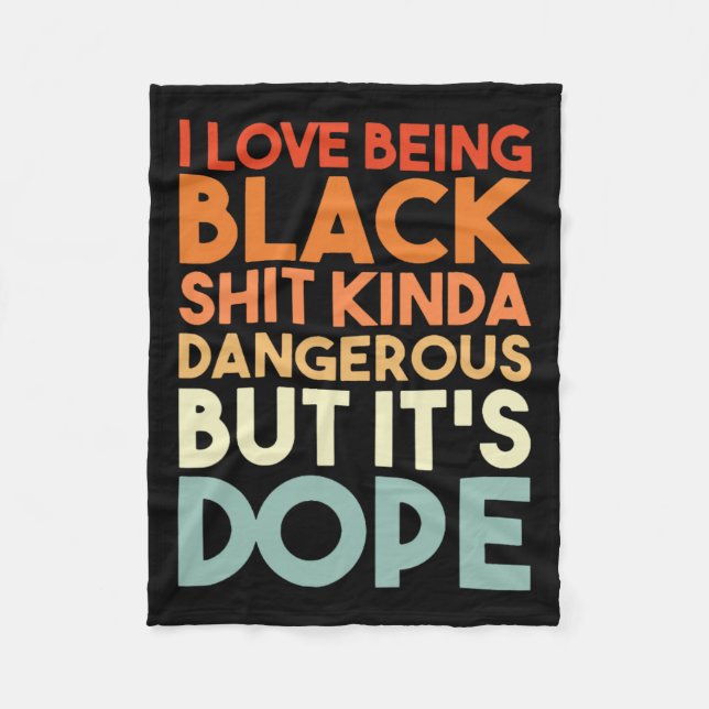 Cobertor De Velo Amor ser negro é meio perigoso, mas é drogas. (Frente)