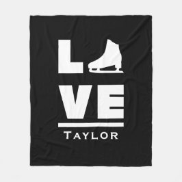 Cobertor De Velo Amor Sincrônico e Nome do Patinador Artístico no T
