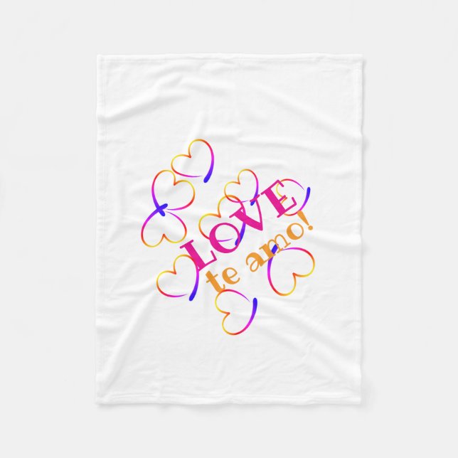 Cobertor De Velo Amor te amo! (Frente)