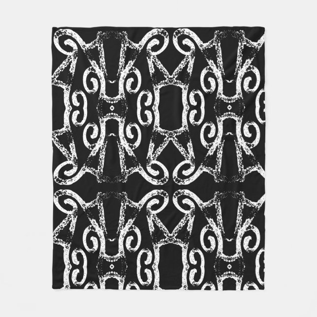 Cobertor De Velo Amora Preto e Branco (Frente)