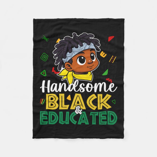 Cobertor De Velo &amp Preto Bonito; História Preta Educada M (Frente)