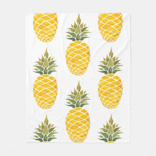 Cobertor De Velo Ananases. Ilustração pintada manualmente com aqu