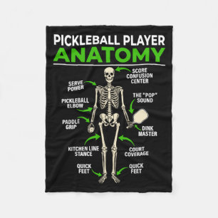 Cobertor De Velo anatomia de jogador de pickleball engraçado dink p