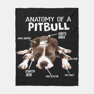 Cobertor De Velo Anatomia De Um Pitbull Americano