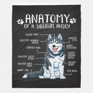 Cobertor De Velo Anatomia Husky Siberiano  Dono do Rouco de Present