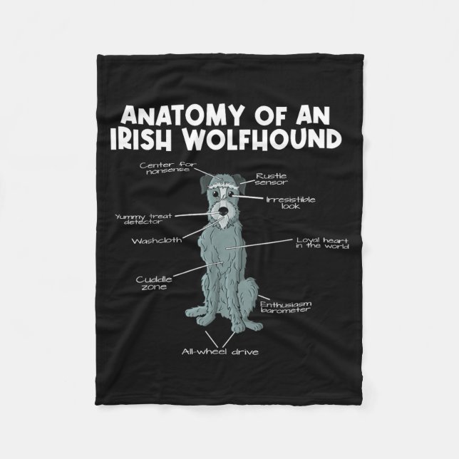 Cobertor De Velo Anatomy Of An Irish Wolfhound  (Frente)