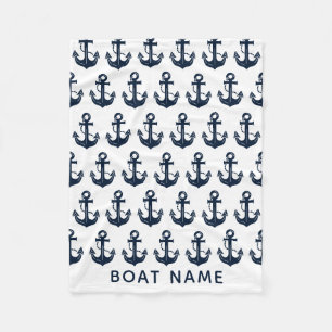 Cobertor De Velo Âncora de Nome de Barco Náutico Personalizado