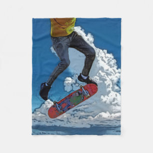Cobertor De Velo Andando pelo vento - Poster do skateboard