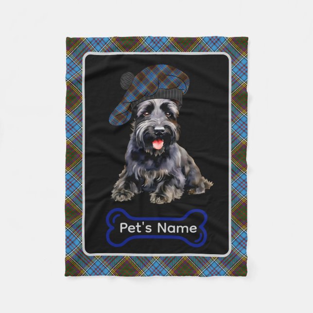Cobertor De Velo Anderson Scottie Dog Tartan Personalizado (Frente)
